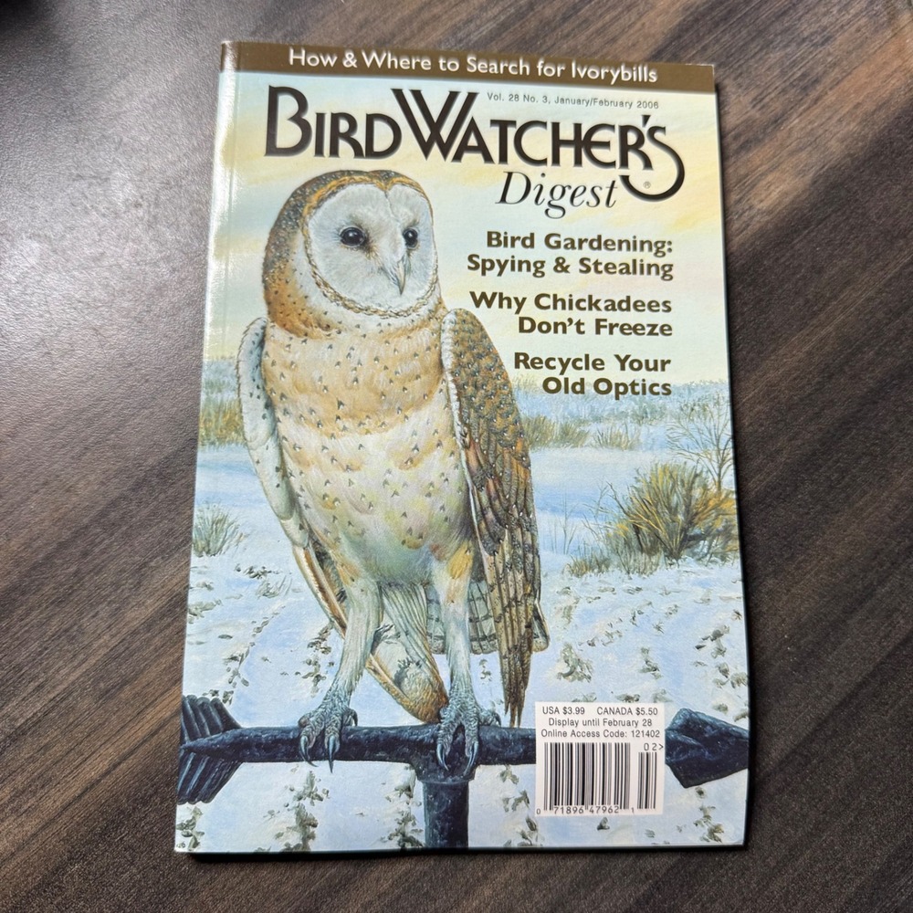 Bird Watchers Digest Magazine January February‎ 2006 Barn Owl Cover